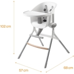 Beaba 芘亞芭 Up & Down 可調節高腳餐椅 (灰白色)